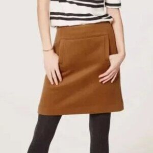 Ann Taylor LOFT Tan Wool Blend Skirt